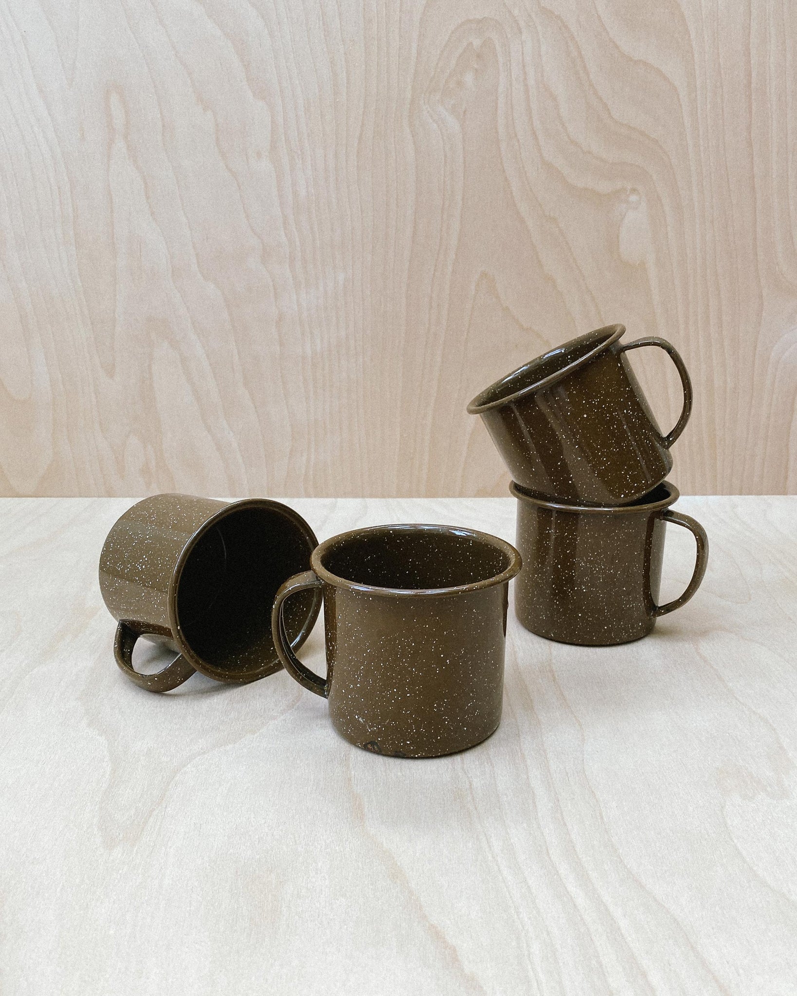 Brown Enamel Mugs