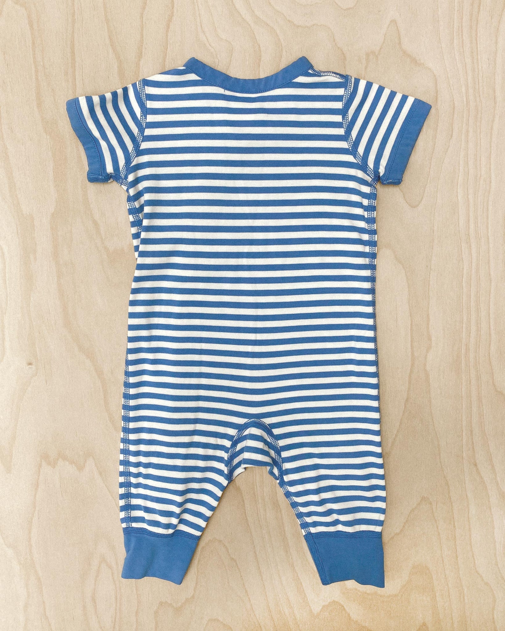 Blue Striped Jumpsuit 3–6M