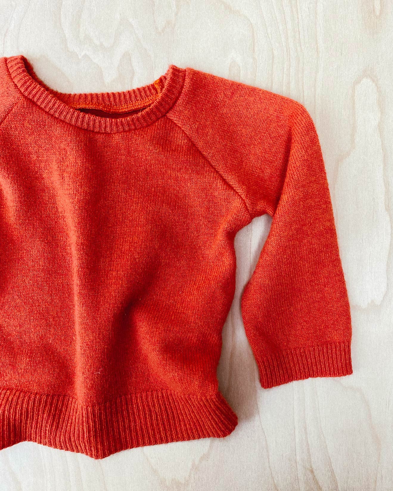 Red Cashmere Sweater 1–2Y